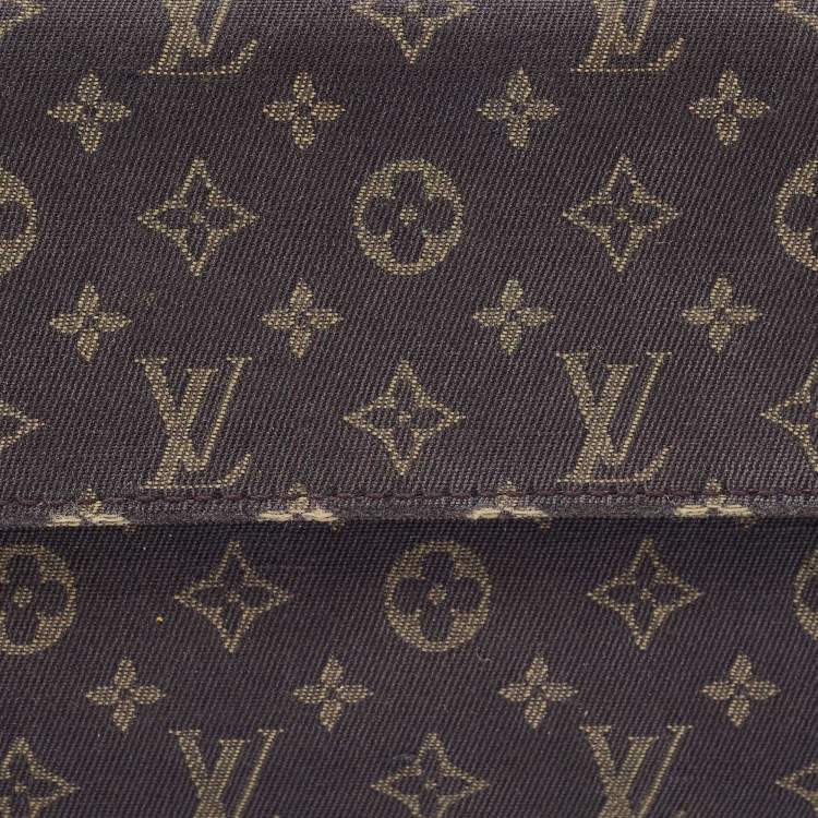 Pre Owned Louis Vuitton Brown Monogram Mini Lin Porte Tresor International Wallet 