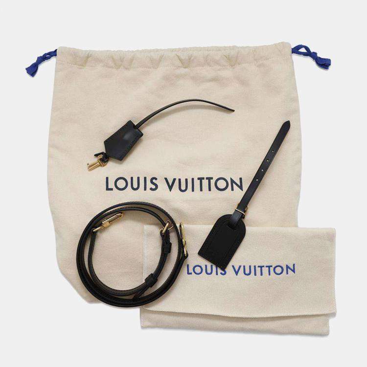 Pre Owned Louis Vuitton Noir Monogram Reverse Canvas Petite Vallise Bag