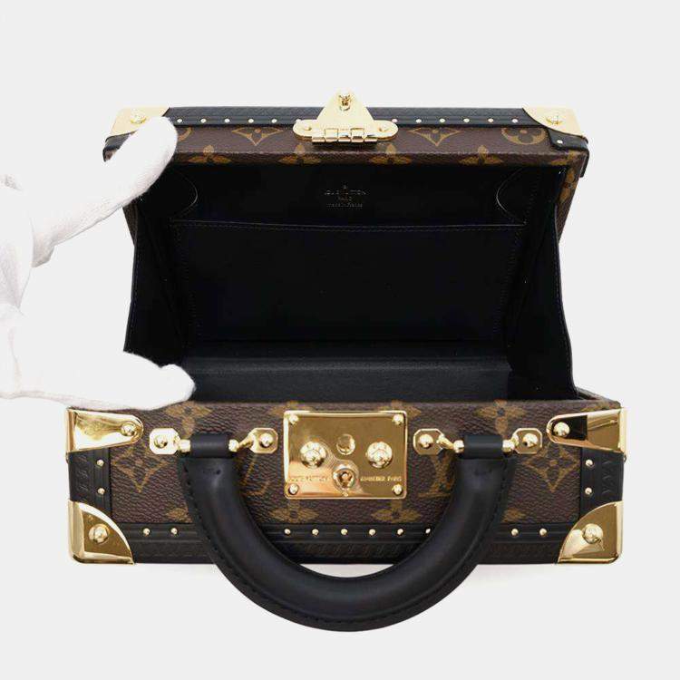 Pre Owned Louis Vuitton Noir Monogram Reverse Canvas Petite Vallise Bag