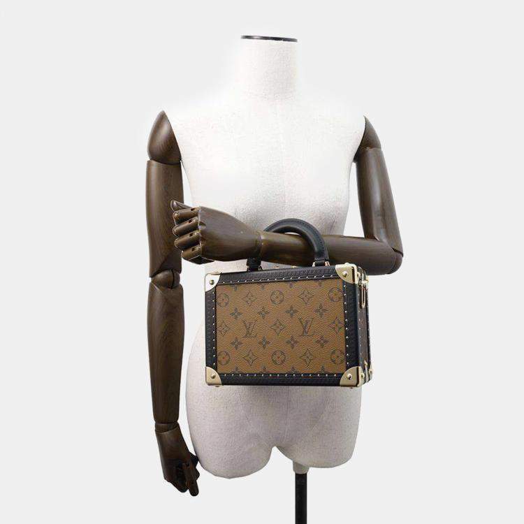 Pre Owned Louis Vuitton Noir Monogram Reverse Canvas Petite Vallise Bag