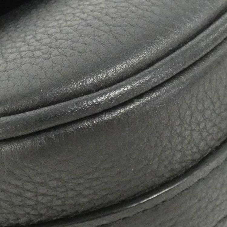 Pre Owned Louis Vuitton Black Leather Pont Neuf Soft PM Shoulder Bag