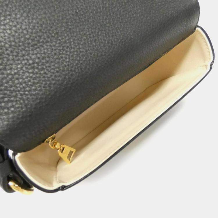 Pre Owned Louis Vuitton Black Leather Pont Neuf Soft PM Shoulder Bag