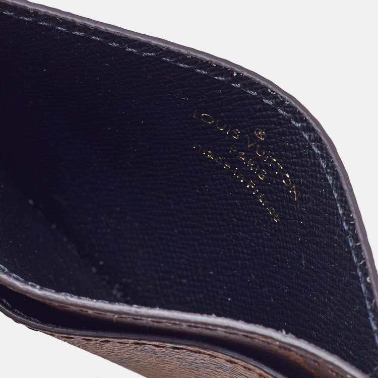 Pre Owned Louis Vuitton Monogram Reverse Canvas Card Holder