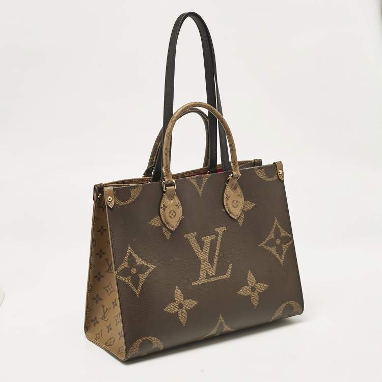 Pre Owned Louis Vuitton Monogram Giant Reverse Canvas Onthego MM Bag