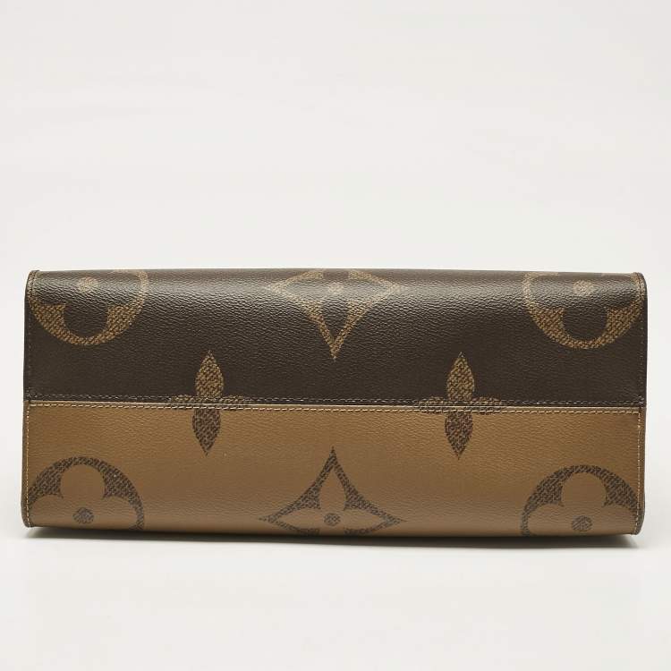 Pre Owned Louis Vuitton Monogram Giant Reverse Canvas Onthego MM Bag
