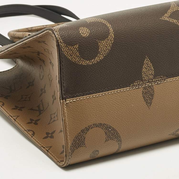 Pre Owned Louis Vuitton Monogram Giant Reverse Canvas Onthego MM Bag