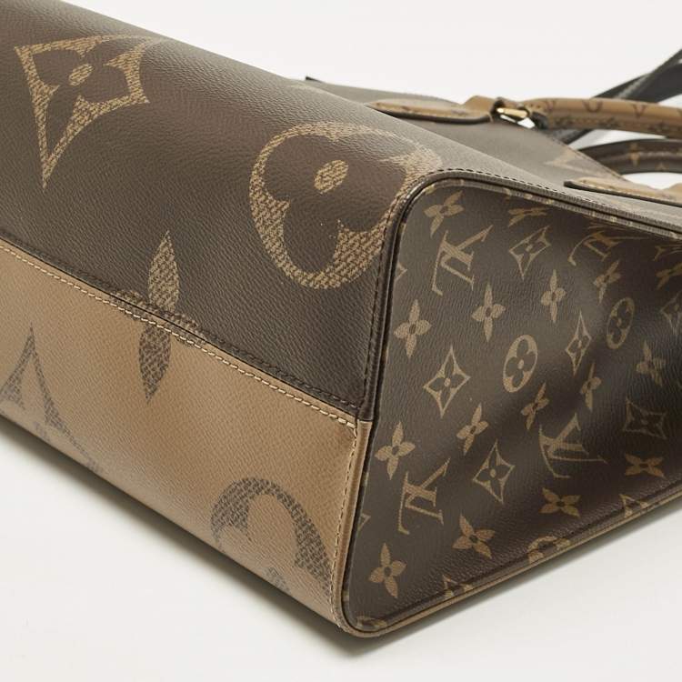 Pre Owned Louis Vuitton Monogram Giant Reverse Canvas Onthego MM Bag