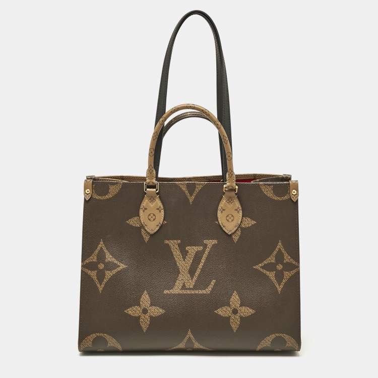 Pre Owned Louis Vuitton Monogram Giant Reverse Canvas Onthego MM Bag