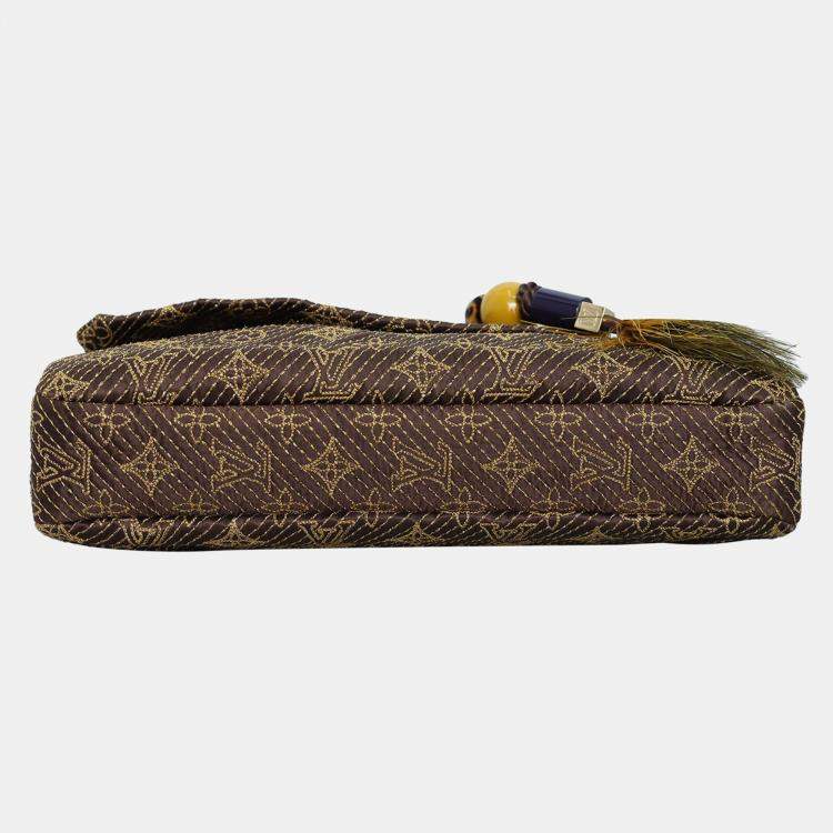 Pre Owned Louis Vuitton Coconut Monogram Metisse African Queen Clutch 