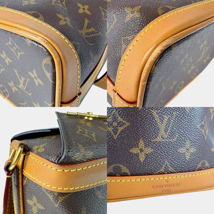 Pre Owned Louis Vuitton Brown Coated Canvas Monogram Milk Box Shoulder Bag