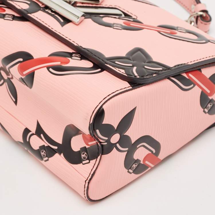 Pre Owned Louis Vuitton Pink Epi Leather Flower Twist Chain MM Bag