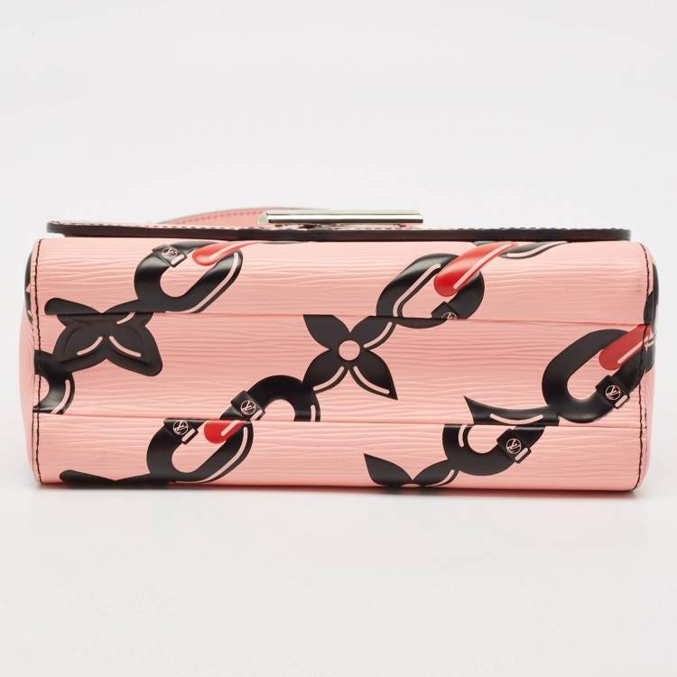 Pre Owned Louis Vuitton Pink Epi Leather Flower Twist Chain MM Bag