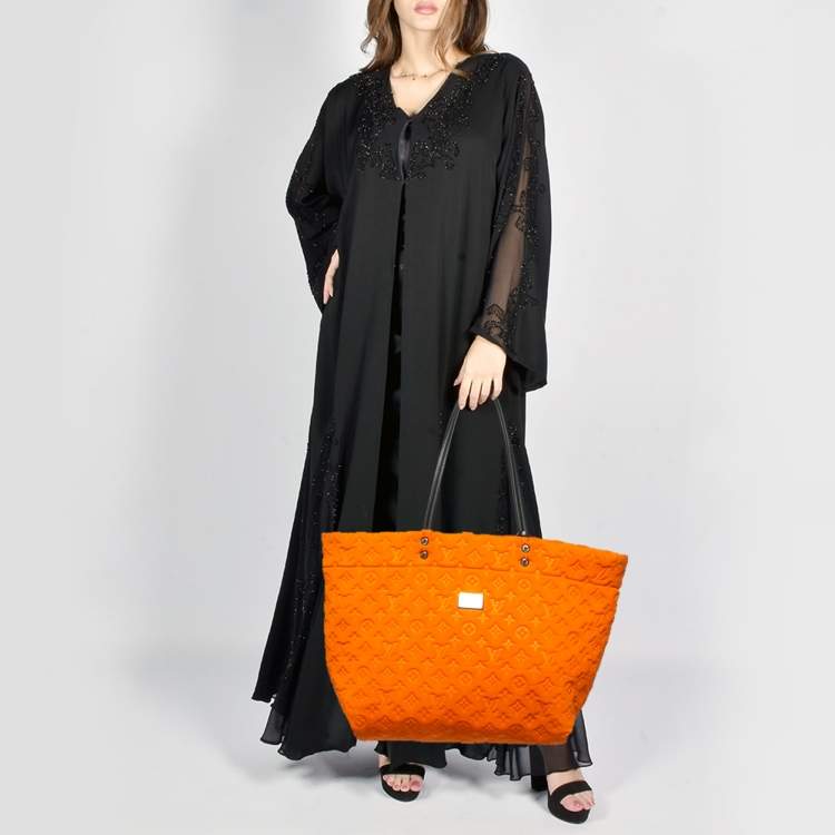 Pre Owned Louis Vuitton Orange Monogram Neoprene Scuba MM Bag