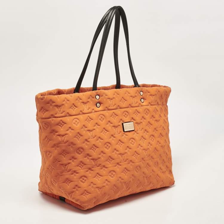 Pre Owned Louis Vuitton Orange Monogram Neoprene Scuba MM Bag