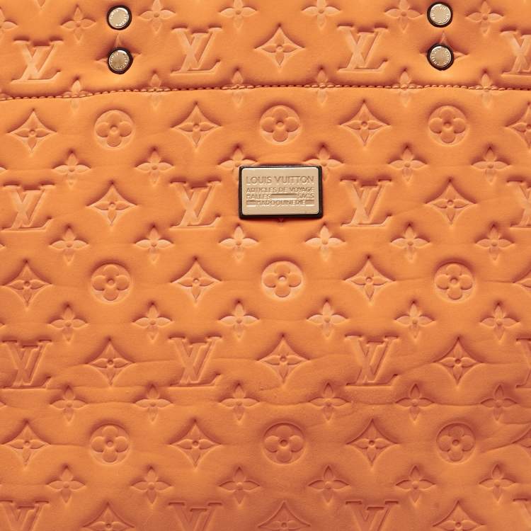 Pre Owned Louis Vuitton Orange Monogram Neoprene Scuba MM Bag