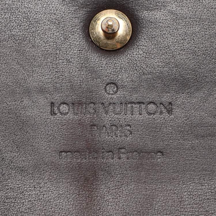 Pre Owned Louis Vuitton Amarante Monogram Vernis Sarah Continental Wallet