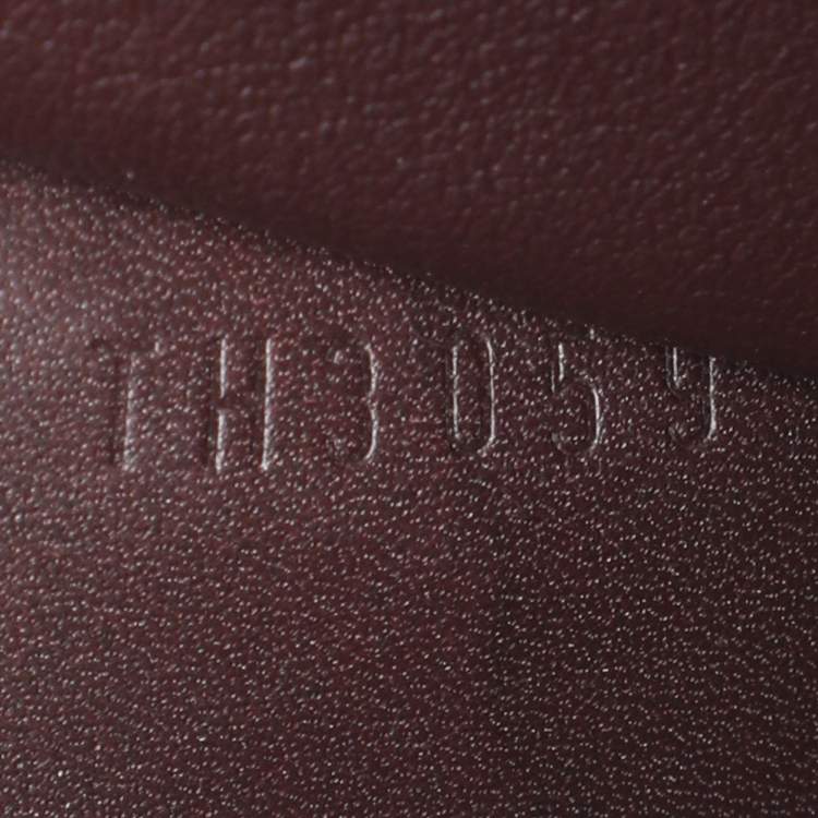 Pre Owned Louis Vuitton Amarante Monogram Vernis Sarah Continental Wallet
