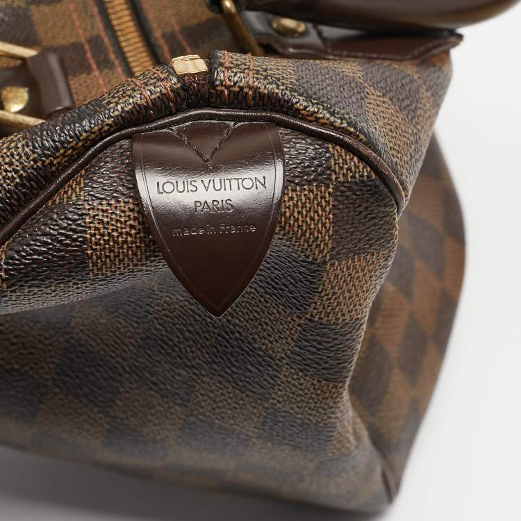 Pre Owned Louis Vuitton Damiere Ebene Canvas Speedy 25 Bag