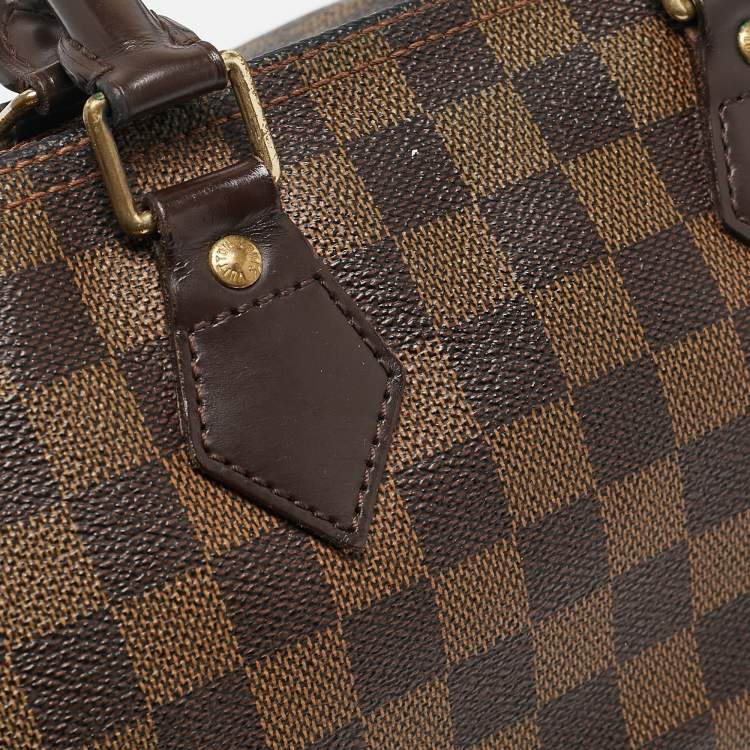 Pre Owned Louis Vuitton Damiere Ebene Canvas Speedy 25 Bag