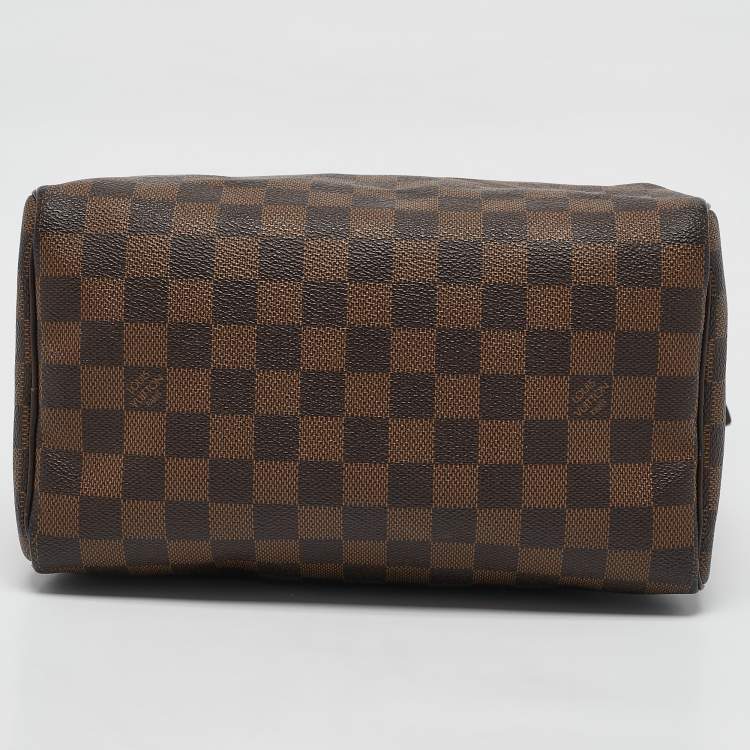 Pre Owned Louis Vuitton Damiere Ebene Canvas Speedy 25 Bag