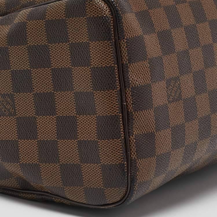 Pre Owned Louis Vuitton Damiere Ebene Canvas Speedy 25 Bag