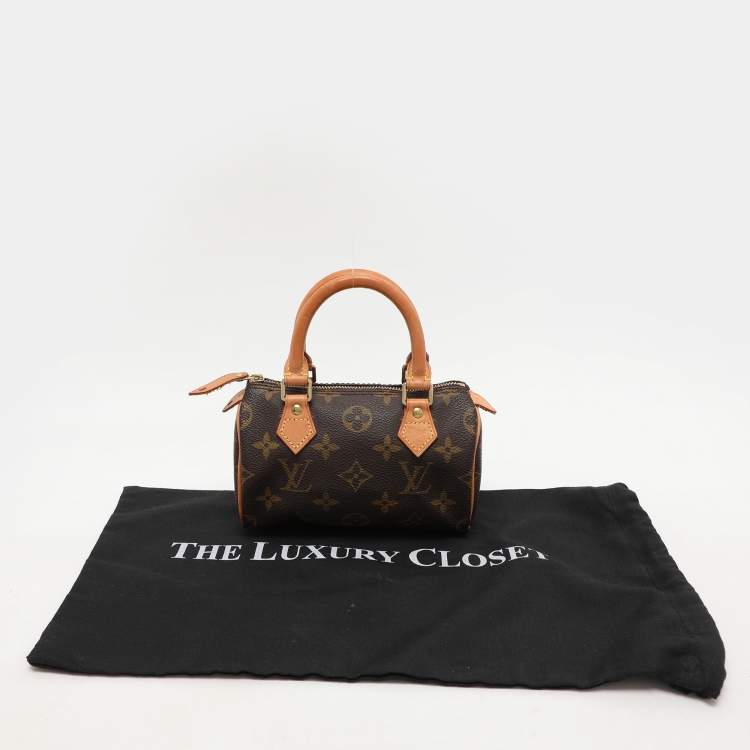 Pre Owned Louis Vuitton Monogram Canvas Mini HL Speedy Bag