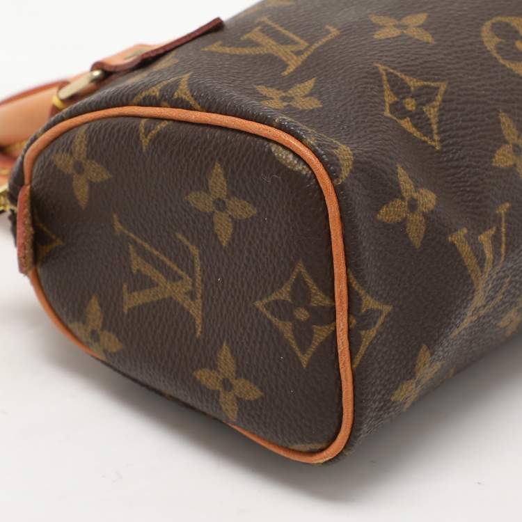 Pre Owned Louis Vuitton Monogram Canvas Mini HL Speedy Bag
