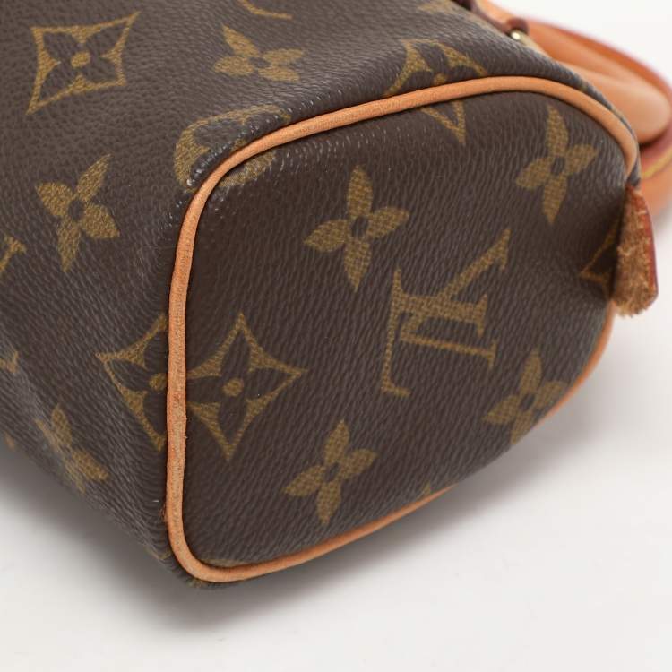 Pre Owned Louis Vuitton Monogram Canvas Mini HL Speedy Bag