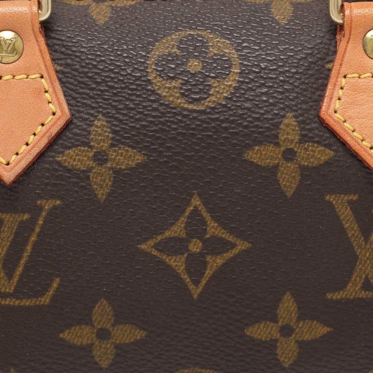 Pre Owned Louis Vuitton Monogram Canvas Mini HL Speedy Bag