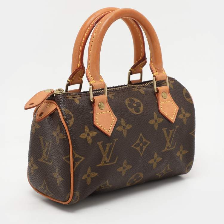 Pre Owned Louis Vuitton Monogram Canvas Mini HL Speedy Bag