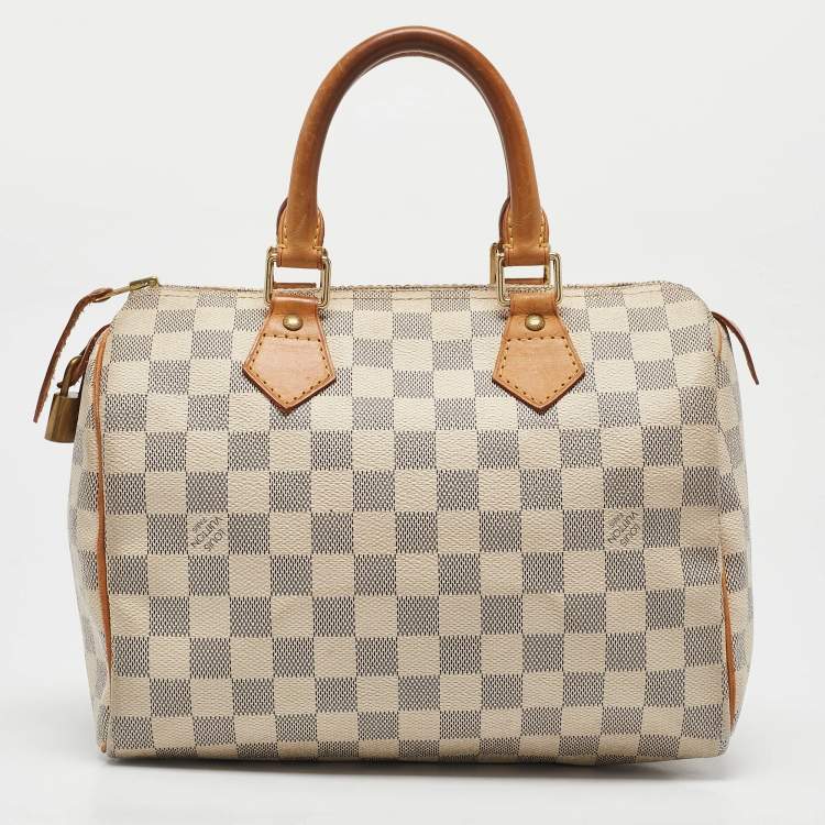 Pre Owned Louis Vuitton Damier Azur Canvas Speedy 25 Bag