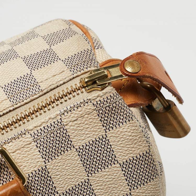 Pre Owned Louis Vuitton Damier Azur Canvas Speedy 25 Bag