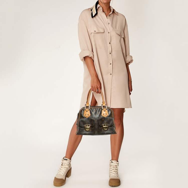 Pre Owned Louis Vuitton Monogram Canvas Manhattan PM Bag