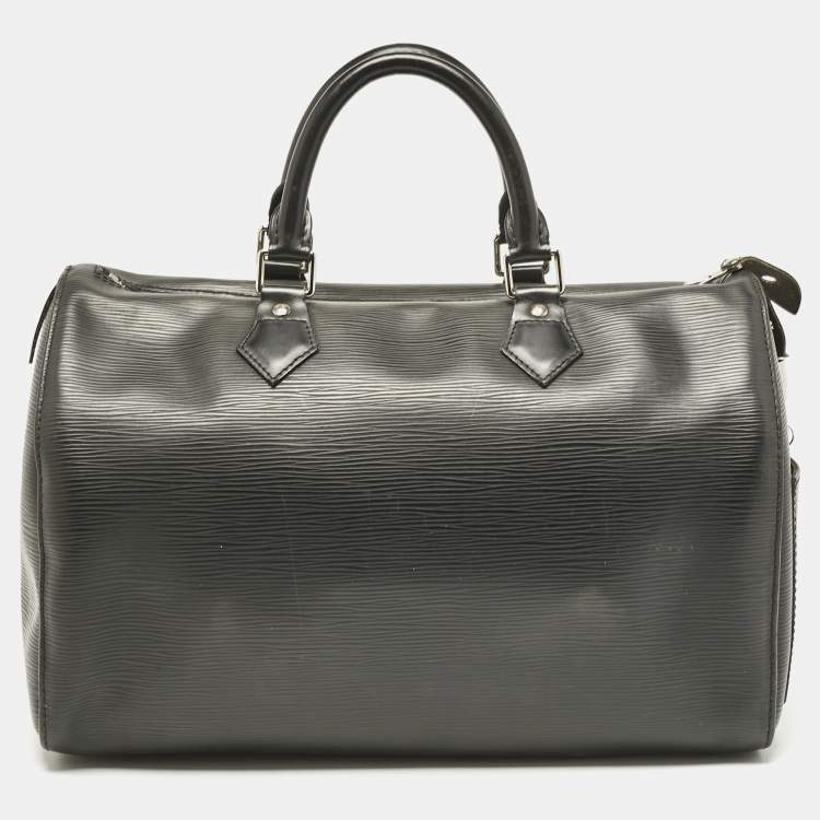 Pre Owned Louis Vuitton Black Epi Leather Speedy 30 Bag