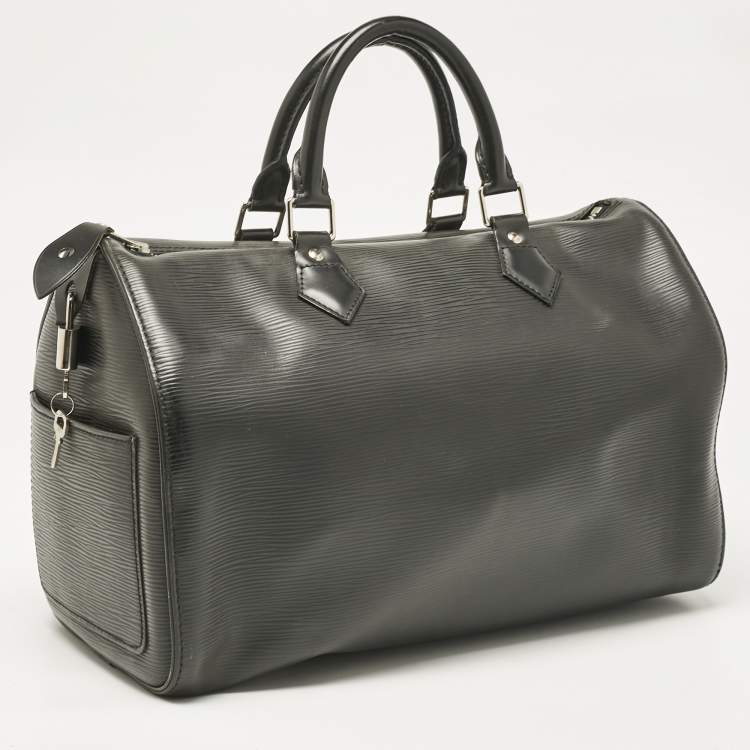 Pre Owned Louis Vuitton Black Epi Leather Speedy 30 Bag