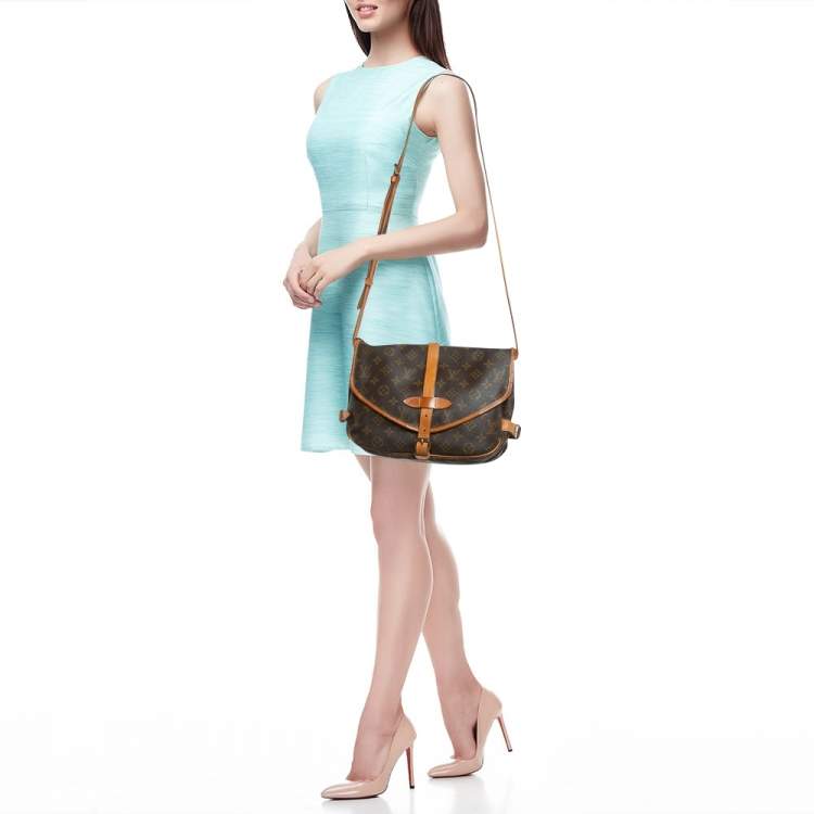 Pre Owned Louis Vuitton Monogram Canvas Sofia Coppola Flore Saumur 30 Bag