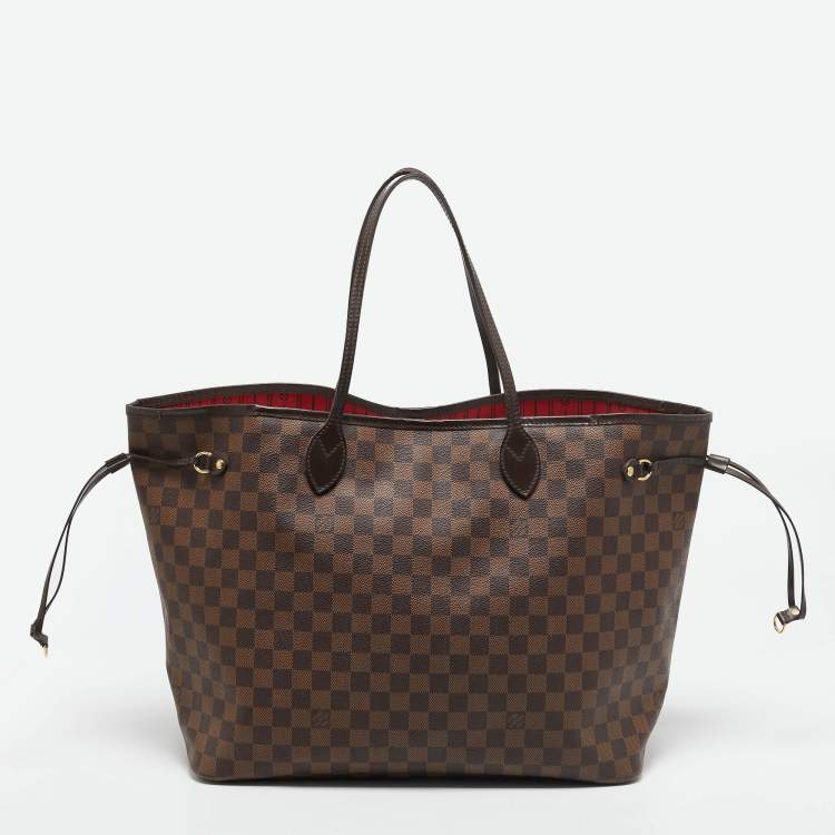Pre Owned Louis Vuitton Damier Ebene Canvas Neverfull GM Bag