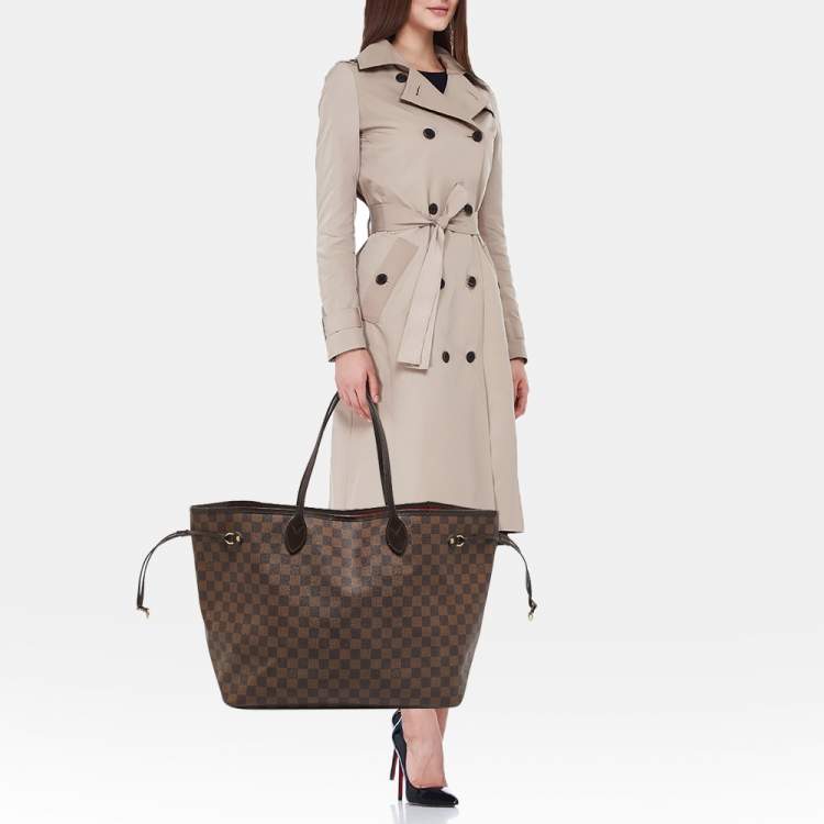 Pre Owned Louis Vuitton Damier Ebene Canvas Neverfull GM Bag