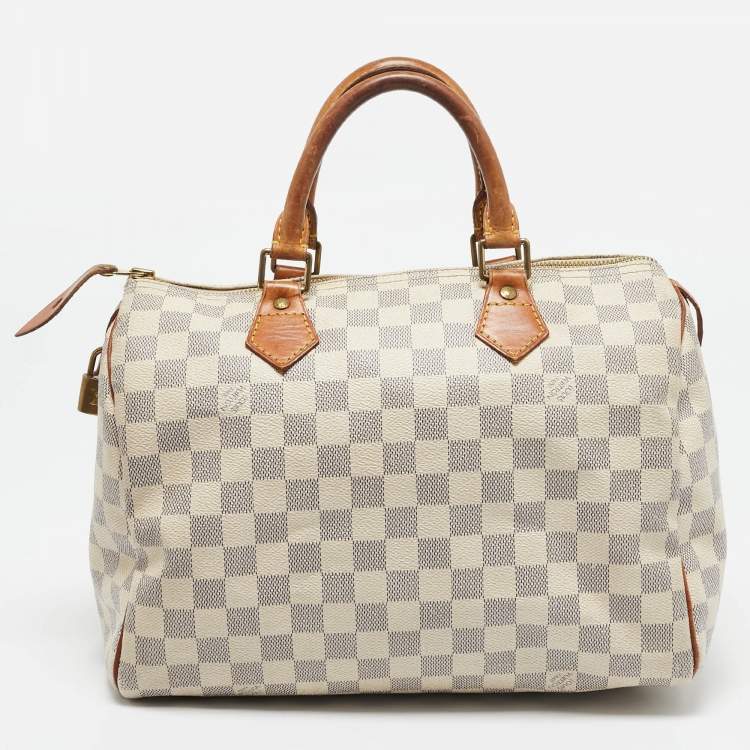 Pre Owned Louis Vuitton Damier Azur Canvas Speedy 30 Bag