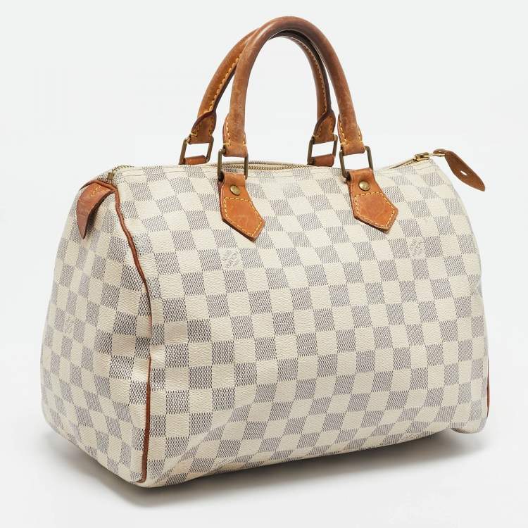 Pre Owned Louis Vuitton Damier Azur Canvas Speedy 30 Bag
