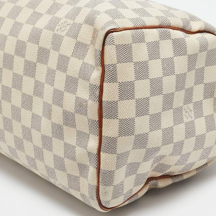 Pre Owned Louis Vuitton Damier Azur Canvas Speedy 30 Bag