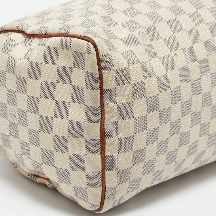 Pre Owned Louis Vuitton Damier Azur Canvas Speedy 30 Bag
