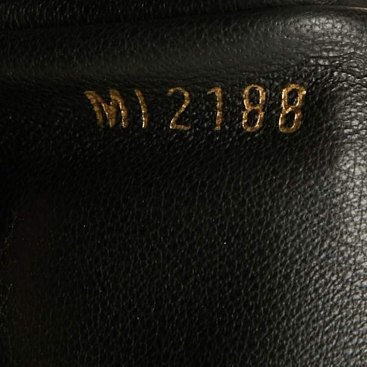 Pre Owned Louis Vuitton Black Leather Studded Sol Capucines PM Bag