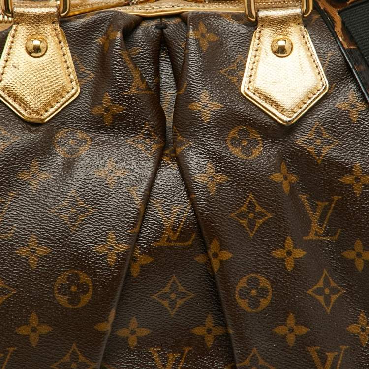Pre Owned Louis Vuitton Monogram Canvas and Leopard Calf Hair Limited Edition Stephen Sprouse Bag