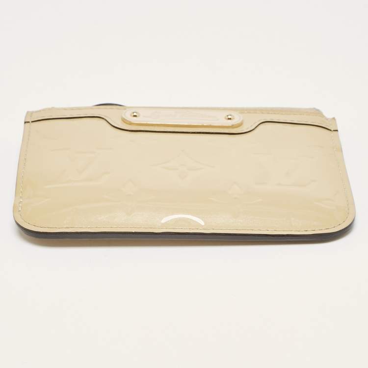 Pre Owned Louis Vuitton Citrine Monogam Vernis Pochette Cles Coin Purse