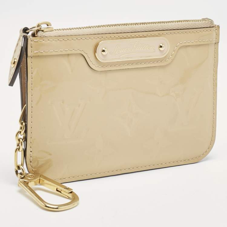 Pre Owned Louis Vuitton Citrine Monogam Vernis Pochette Cles Coin Purse
