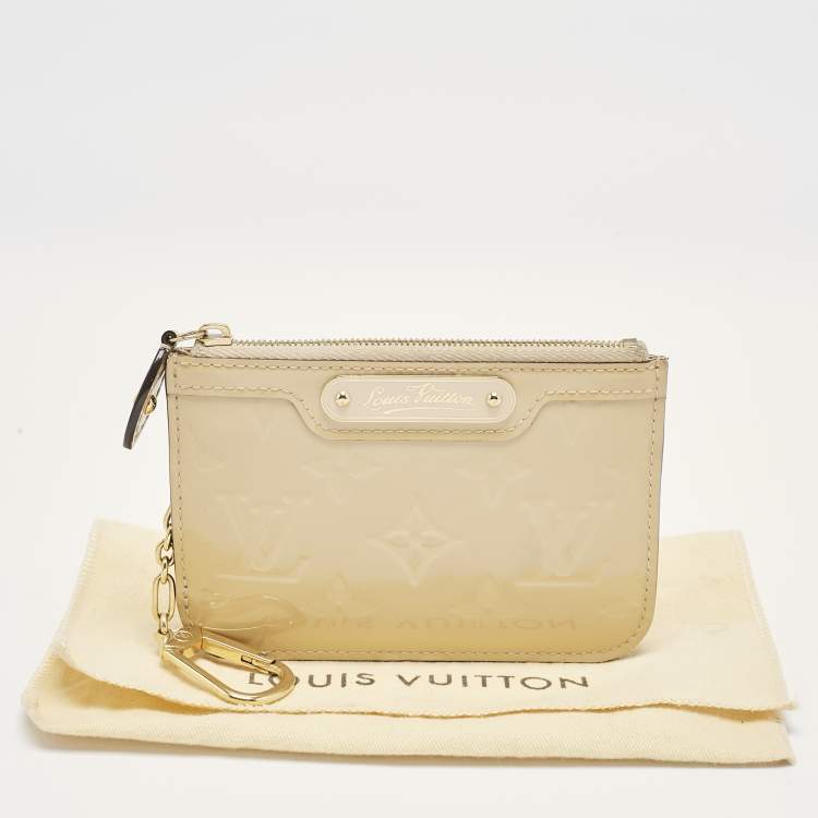 Pre Owned Louis Vuitton Citrine Monogam Vernis Pochette Cles Coin Purse