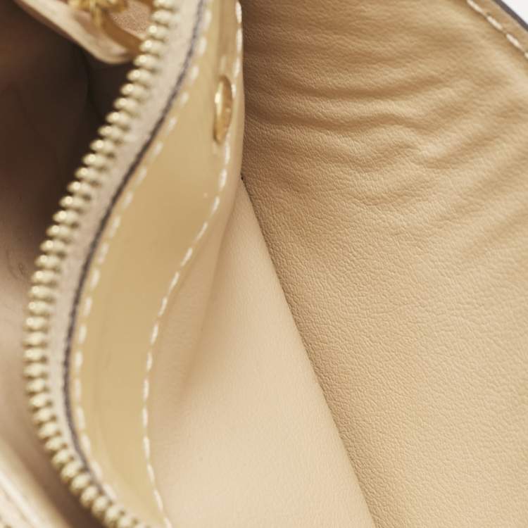 Pre Owned Louis Vuitton Citrine Monogam Vernis Pochette Cles Coin Purse