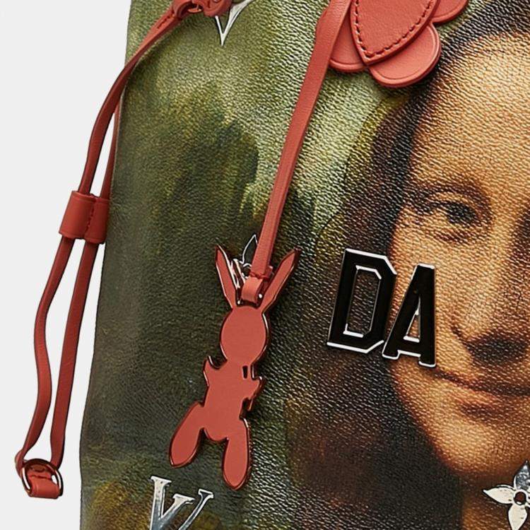 Pre Owned Louis Vuitton Pink Multicolor Coated Canvas Da Vinci Neverfull MM Tote Bag