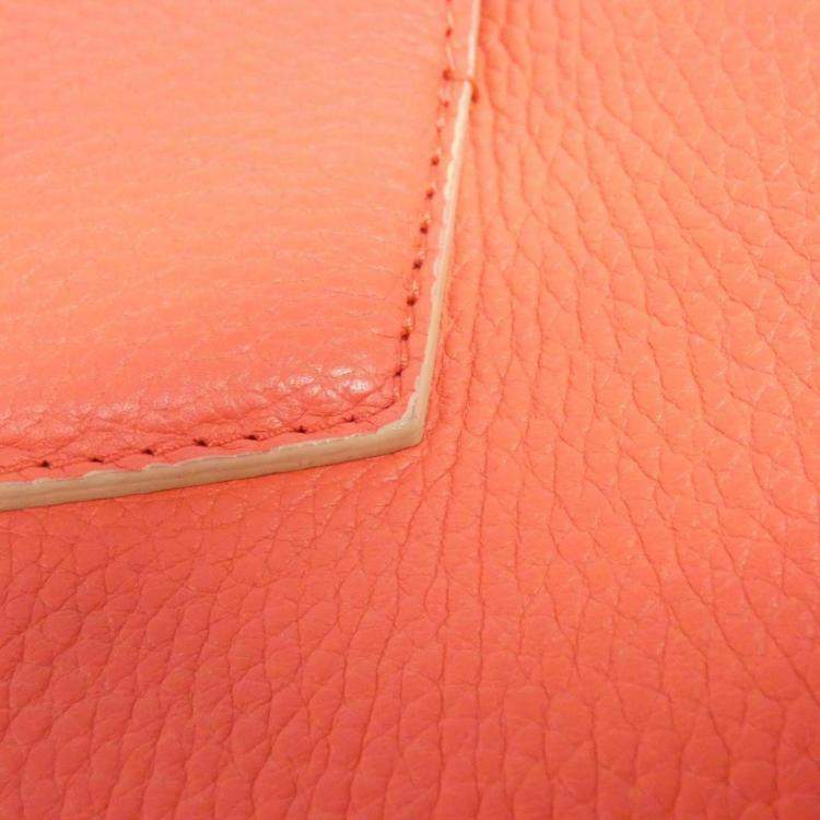 Pre Owned Louis Vuitton Poppy Petal Taurillon Leather Capucines MM Shoulder Bag
